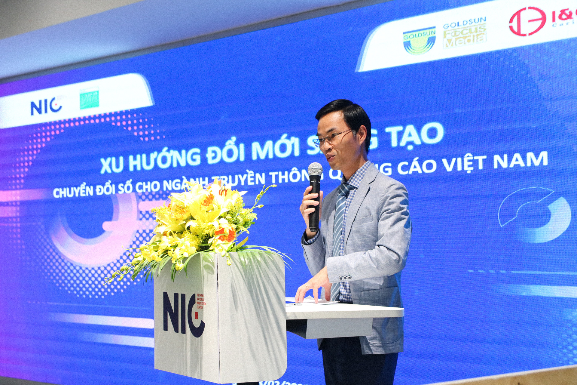 Ông Đỗ Tiến Thịnh, Phó Giám đốc NIC chia sẻ tại chương trình