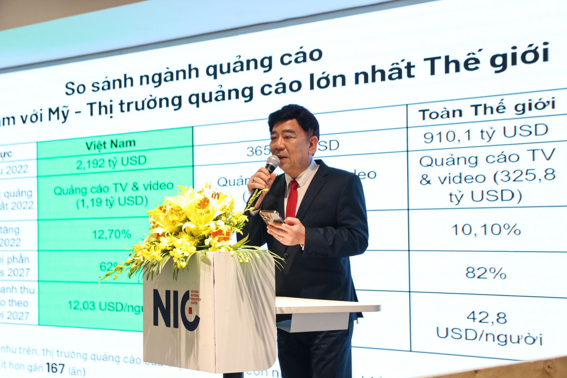 Ông Nguyễn Trường Sơn, Chủ tịch Hiệp hội Quảng cáo Việt Nam, chia sẻ về “Bối cảnh ngành Truyền thông Quảng cáo tại Việt Nam và trên thế giới”